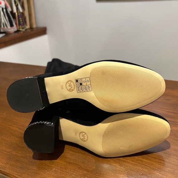 Michael Kors Sabrina  Black Suede Leather Boots, Size 9 M - Picture 9 of 16